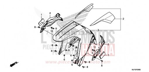 KOTFLUEGEL, VORNE CRF1000DG de 2016